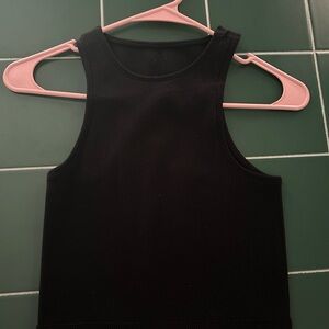 Pink Lily Black Fitted Sleeveless Tank Top